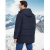 imageFlygo Mens Long Parka Winter Coats Hooded Puffer Jacket Heavy Warm WaterResistant Outerwear Cold WeatherNavy