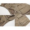 imageFlygo Mens Mesh Fishing Vest Outdoor MultiPocket Photography Journalists Vest 02 Khaki Large