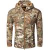 imageFlygo Mens Outdoor Military Hooded Tactical Fleece Softshell Jacket CoatCp