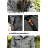 imageFlygo Mens Outdoor Utility Hooded Windproof Military Jacket WindbreakerKhaki