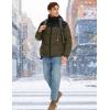 imageFlygo Mens Puffer Jacket Winter Coats Water Resistant Long Sleeve Zip Up Lightweight Quilted Down JacketsArmy Green