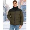 imageFlygo Mens Puffer Jacket Winter Coats Water Resistant Long Sleeve Zip Up Lightweight Quilted Down JacketsArmy Green