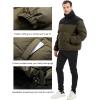 imageFlygo Mens Puffer Jacket Winter Coats Water Resistant Long Sleeve Zip Up Lightweight Quilted Down JacketsArmy Green