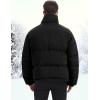 imageFlygo Mens Puffer Jacket Winter Coats Water Resistant Long Sleeve Zip Up Lightweight Quilted Down JacketsBlack