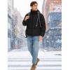 imageFlygo Mens Puffer Jacket Winter Coats Water Resistant Long Sleeve Zip Up Lightweight Quilted Down JacketsBlack