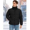 imageFlygo Mens Puffer Jacket Winter Coats Water Resistant Long Sleeve Zip Up Lightweight Quilted Down JacketsBlack