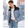 imageFlygo Mens Puffer Jacket Winter Coats Water Resistant Long Sleeve Zip Up Lightweight Quilted Down JacketsGrayish Blue