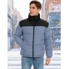 imageFlygo Mens Puffer Jacket Winter Coats Water Resistant Long Sleeve Zip Up Lightweight Quilted Down JacketsGrayish Blue