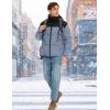 imageFlygo Mens Puffer Jacket Winter Coats Water Resistant Long Sleeve Zip Up Lightweight Quilted Down JacketsGrayish Blue