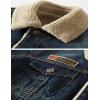 imageFlygo Mens Sherpa Fleece Lined Denim Trucker Jacket Winter Jean Jacket Cowboy Coat02 Light Blue