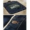 imageFlygo Mens Sherpa Fleece Lined Denim Trucker Jacket Winter Jean Jacket Cowboy Coat02 Light Blue