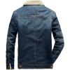 imageFlygo Mens Sherpa Fleece Lined Denim Trucker Jacket Winter Jean Jacket Cowboy Coat02 Light Blue