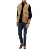 imageFlygo Mens Sherpa Lined Puffer Vest Corduroy Winter Vests Warm Sleeveless Quilted Fleece Vest Jacket OuterwearCamel