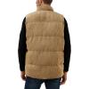 imageFlygo Mens Sherpa Lined Puffer Vest Corduroy Winter Vests Warm Sleeveless Quilted Fleece Vest Jacket OuterwearCamel