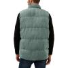 imageFlygo Mens Sherpa Lined Puffer Vest Corduroy Winter Vests Warm Sleeveless Quilted Fleece Vest Jacket OuterwearGreen