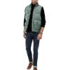 imageFlygo Mens Sherpa Lined Puffer Vest Corduroy Winter Vests Warm Sleeveless Quilted Fleece Vest Jacket OuterwearGreen