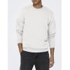 imageFlygo Mens Sherpa Lined Sweatshirts Fleece Pullover Top Cotton Crew Neck Sweatshirt Warm Sweater Winter ClothesWhite