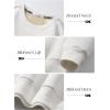 imageFlygo Mens Sherpa Lined Sweatshirts Fleece Pullover Top Cotton Crew Neck Sweatshirt Warm Sweater Winter ClothesWhite