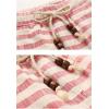 imageFlygo Mens Summer Casual Linen Drawstring Striped Beach ShortsRed