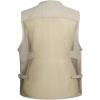 imageFlygo Mens Summer Mesh Fishing Vest Photography Work Multipockets Outdoors Journalists Vest Sleeveless Jacket Medium Beige