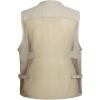 imageFlygo Mens Summer Mesh Fishing Vest Photography Work Multipockets Outdoors Journalists Vest Sleeveless Jacket Medium Off White
