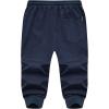 imageFlygo Mens Sweat Shorts Below Knee Cotton Workout Bodybuilding Running 34 Jogger Capri Pants3 Navy