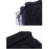 imageFlygo Mens Sweat Shorts Below Knee Cotton Workout Bodybuilding Running 34 Jogger Capri PantsNavy 2