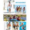 imageFlygo Mens Swim Trunks with Mesh Lining Quick Dry Beach Board Shorts Bathing Suit Swimsuits 9 Inch InseamBlue