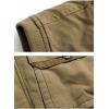 imageFlygo Mens Thickened Sherpa Lined Fishing Vest Outdoor Winter Warm Jacket with Removable HoodKhaki