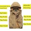 imageFlygo Mens Thickened Sherpa Lined Fishing Vest Outdoor Winter Warm Jacket with Removable HoodStyle 02 Khaki