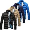 imageFlygo Mens Ultra Loft Quilted Puffer Jacket Warm Cotton Down Padded Coat OutwearBlack