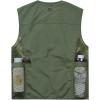 imageFlygo Mens Utility Cargo Fishing Vest Summer Outdoor Lightweight Work Photo Vest with Pockets04 Army Green