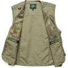 imageFlygo Mens Utility Cargo Fishing Vest Summer Outdoor Lightweight Work Photo Vest with Pockets04 Khaki