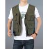 imageFlygo Mens Utility Cargo Vest Outdoor Fishing Safari Travel Work Photo Vest with Pockets01 Army Green