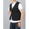 imageFlygo Mens Utility Cargo Vest Outdoor Fishing Safari Travel Work Photo Vest with Pockets01 Black