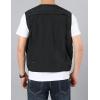 imageFlygo Mens Utility Cargo Vest Outdoor Fishing Safari Travel Work Photo Vest with Pockets01 Black