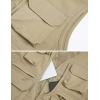 imageFlygo Mens Utility Cargo Vest Outdoor Fishing Safari Travel Work Photo Vest with Pockets01 Khaki