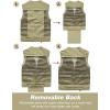 imageFlygo Mens Utility Cargo Vest Outdoor Fishing Safari Travel Work Photo Vest with Pockets02 Red