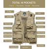 imageFlygo Mens Utility Cargo Vest Outdoor Fishing Safari Travel Work Photo Vest with Pockets02 Red
