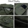imageFlygo Mens Utility Cargo Vest Outdoor Fishing Safari Travel Work Photo Vest with PocketsKhaki