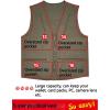 imageFlygo Mens Vest Plus Size 16 Pockets Leisure Outdoor Lightweight Fishing Photo Journalist VestGrey