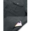 imageFlygo Mens Warm Relaxed Fit Washed Duck SherpaLined Shirt Jacket Hooded Outdoor Fleece Lined Utility Work CoatSolid Black