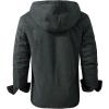 imageFlygo Mens Warm Relaxed Fit Washed Duck SherpaLined Shirt Jacket Hooded Outdoor Fleece Lined Utility Work CoatSolid Grey