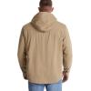 imageFlygo Mens Warm Relaxed Fit Washed Duck SherpaLined Shirt Jacket Hooded Outdoor Fleece Lined Utility Work CoatSolid Khaki