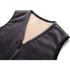 imageFlygo Mens Winter Sherpa Fleece Lined Vest Sleeveless Zip Up Warm Outdoor Travel Vest JacketBlack