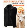 imageFlygo Mens Winter Warm Outdoor Padded Puffer Vest Thick Fleece Lined Sleeveless JacketBlack L