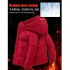 imageFlygo Puffer Jacket Men Down Jackets Winter Coats Waterproof Thicken Insulated Hooded Quilted Parka Snow JacketRedXL