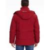 imageFlygo Puffer Jacket Men Down Jackets Winter Coats Waterproof Thicken Insulated Hooded Quilted Parka Snow JacketRedXL