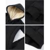 imageFlygo Womens Sherpa Fleece Lined Hoodie Winter Warm Thermal Heavyweight Plain Pullover Thicken Sweatshirt Tops with PocketsBlack