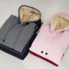imageFlygo Womens Sherpa Fleece Lined Hoodie Winter Warm Thermal Heavyweight Plain Pullover Thicken Sweatshirt Tops with PocketsBlack